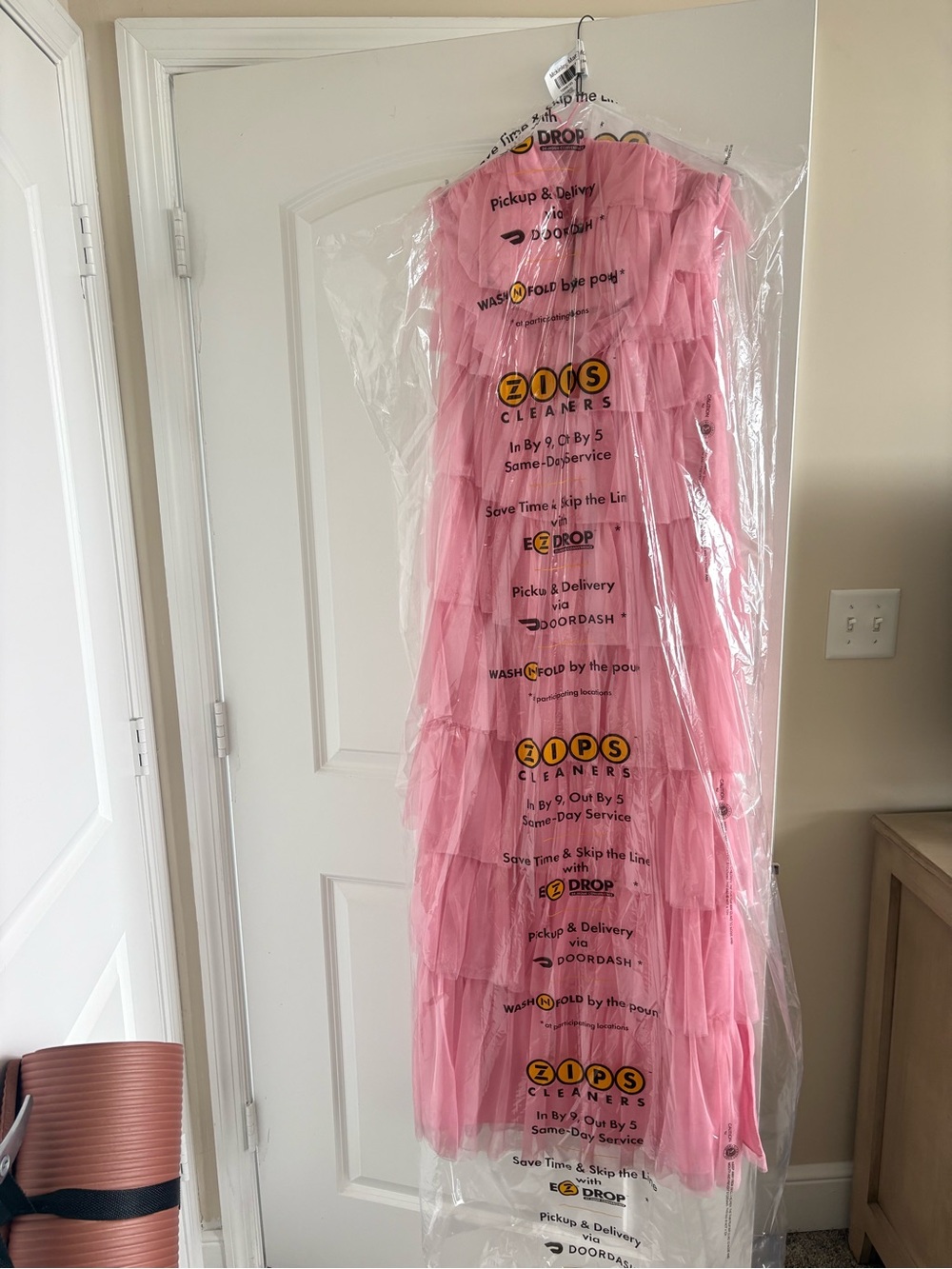 Revelry Pink Tiered Ruffle Bridesmaid Dress - Picture 6 of 6
